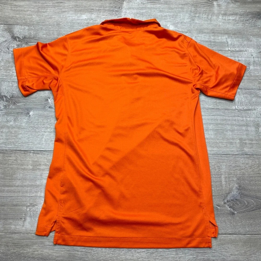 Nike Shirt Clemson Tigers Polo Mens S Orange Dri-FIT Polyester NCAA Golf Fan - Picture 3 of 8